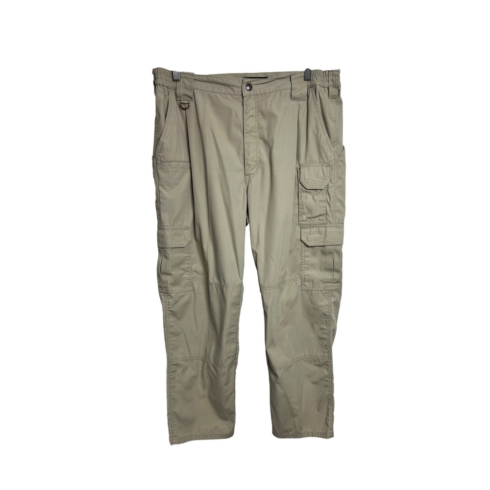 5.11 Tactical Cargo Pants Mens 36x30 Khaki Ripstop Tactical Utility Outdoor D09